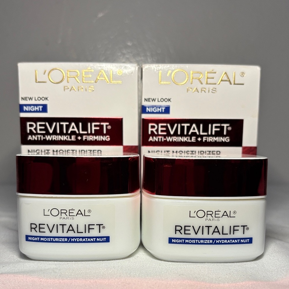 L'Oreal Revitalift Night Moisturizer - White and Burgundy